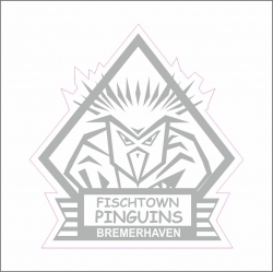 Fischtown Pinguins - Aufkleber - GRAU / outdoor / 75x79mm / glänzend