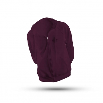 Fischtown Pinguins - Zip Hoody - weinrot - Logo - Ton in Ton